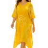 sandi.blog Women Handcrafted Tie & Dye Rayon Kaftan Dress | Casual Wear | Flowy Kaftan Style | Lightweight & Breathable Fabric