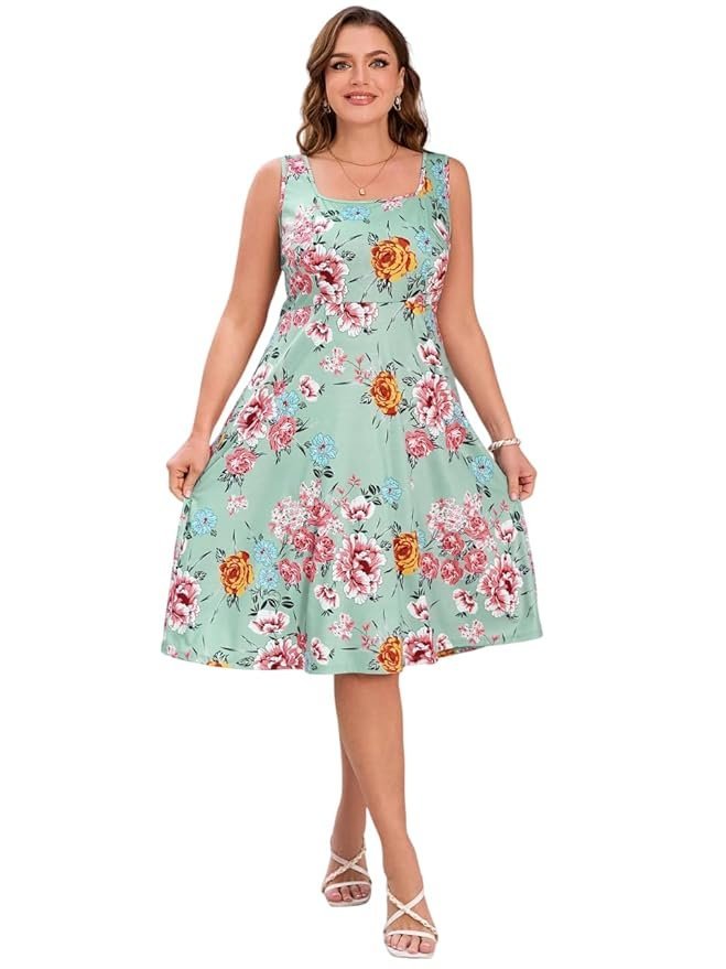 Women's & Girls Midi Solid Cami Casual Dress