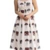 Women's Cotton Printed Midi Dress | Sleeveless Square Neck Casual Summer Dress for Women | Stylish Vacation Dress