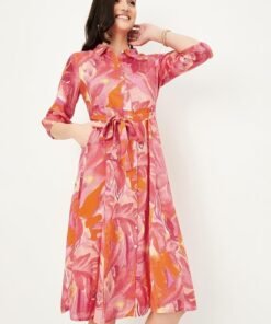 Women's Fit and Flare Knee Length Dress