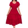 Women | Dresses for Women | Fit & Flare Dress | Anarkali Dress for Women | Midi Length Dress | Rayon Dresses | One Piece Dress for Women