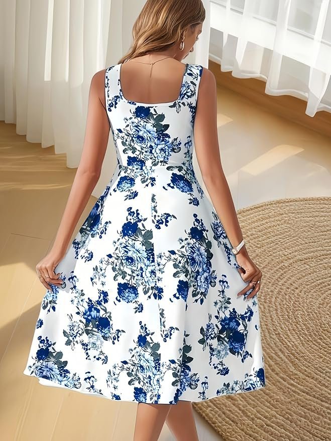 Women's & Girls Midi Solid Cami Casual Dress - Image 12