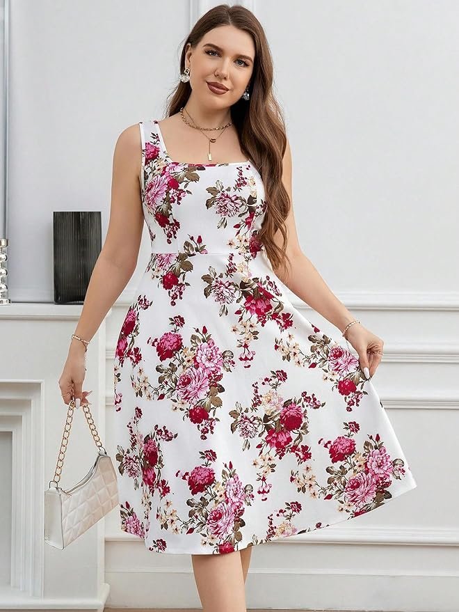 Women's & Girls Midi Solid Cami Casual Dress - Image 6