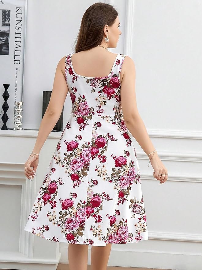 Women's & Girls Midi Solid Cami Casual Dress - Image 8